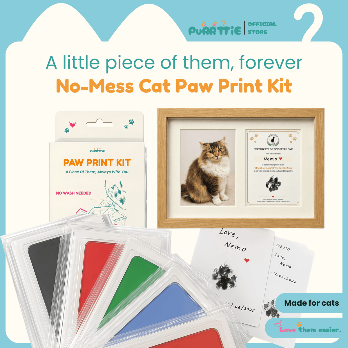 No Mess Cat Paw Print Kit