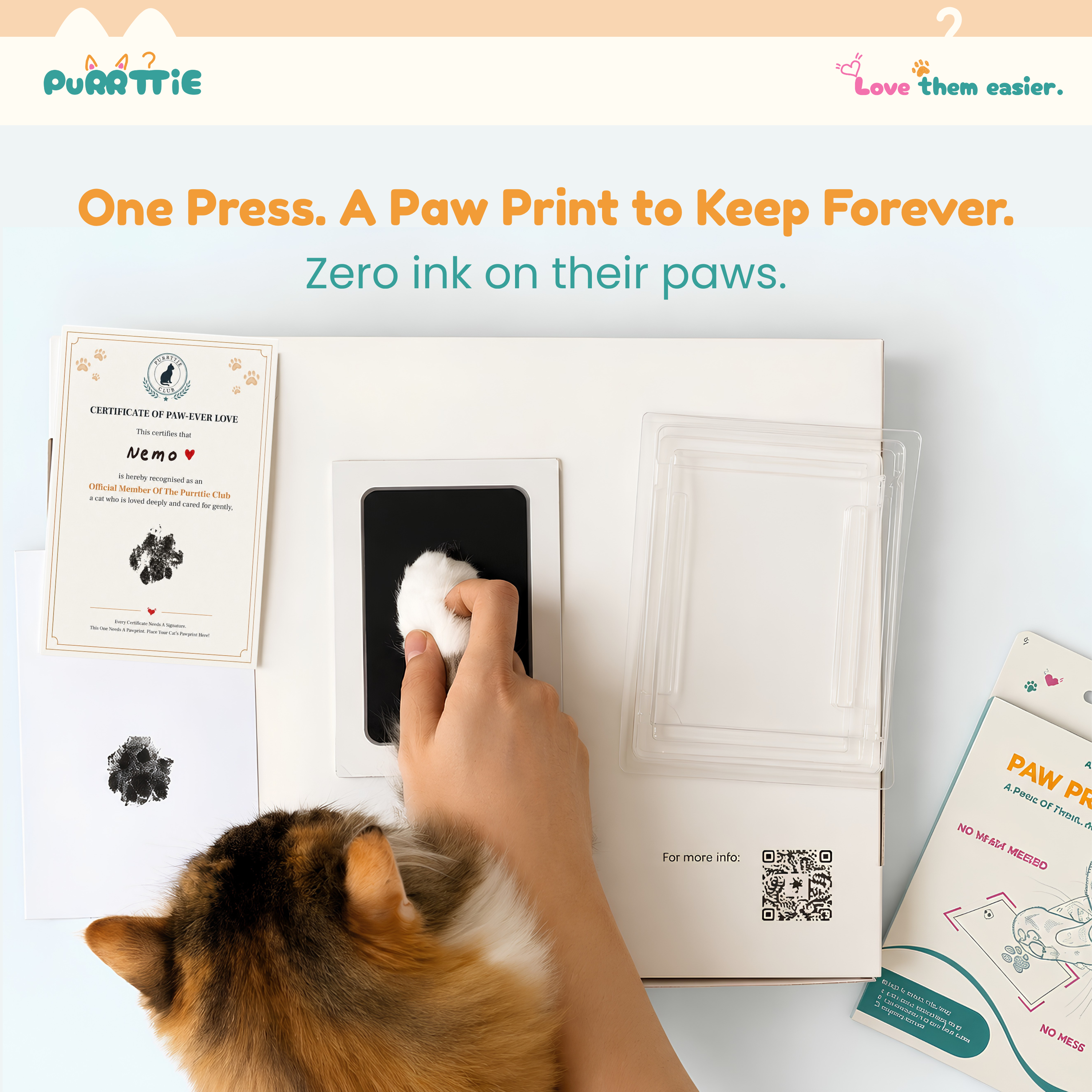 No Mess Cat Paw Print Kit