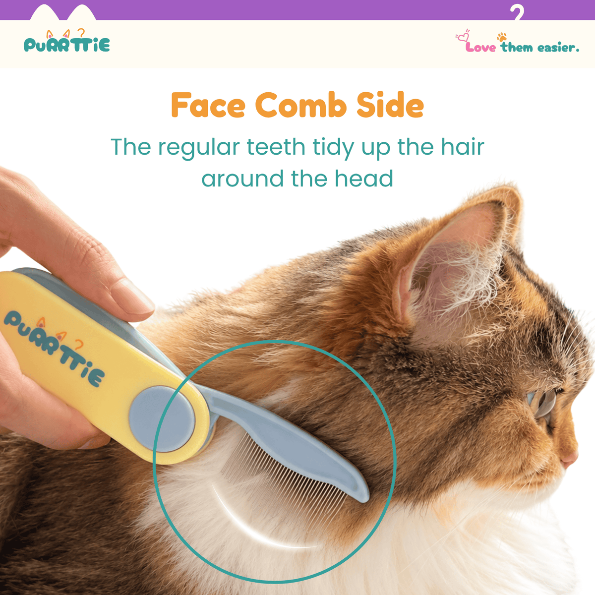 2-in-1 Cat Flea & Grooming Comb