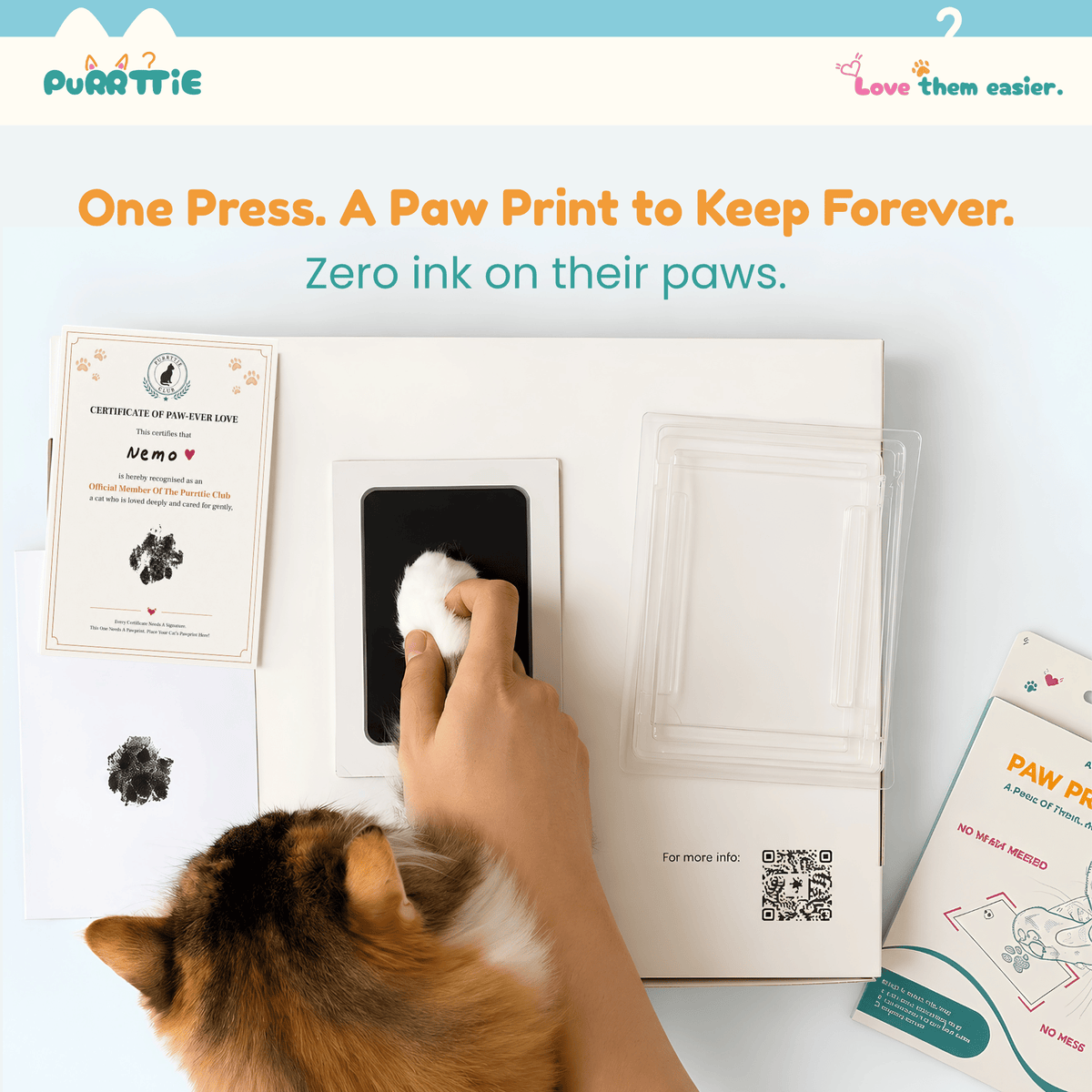 No Mess Cat Paw Print Kit