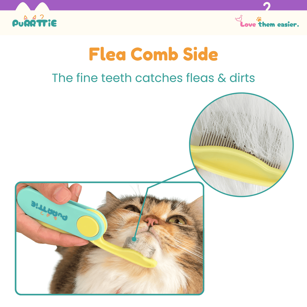 2-in-1 Cat Flea & Grooming Comb