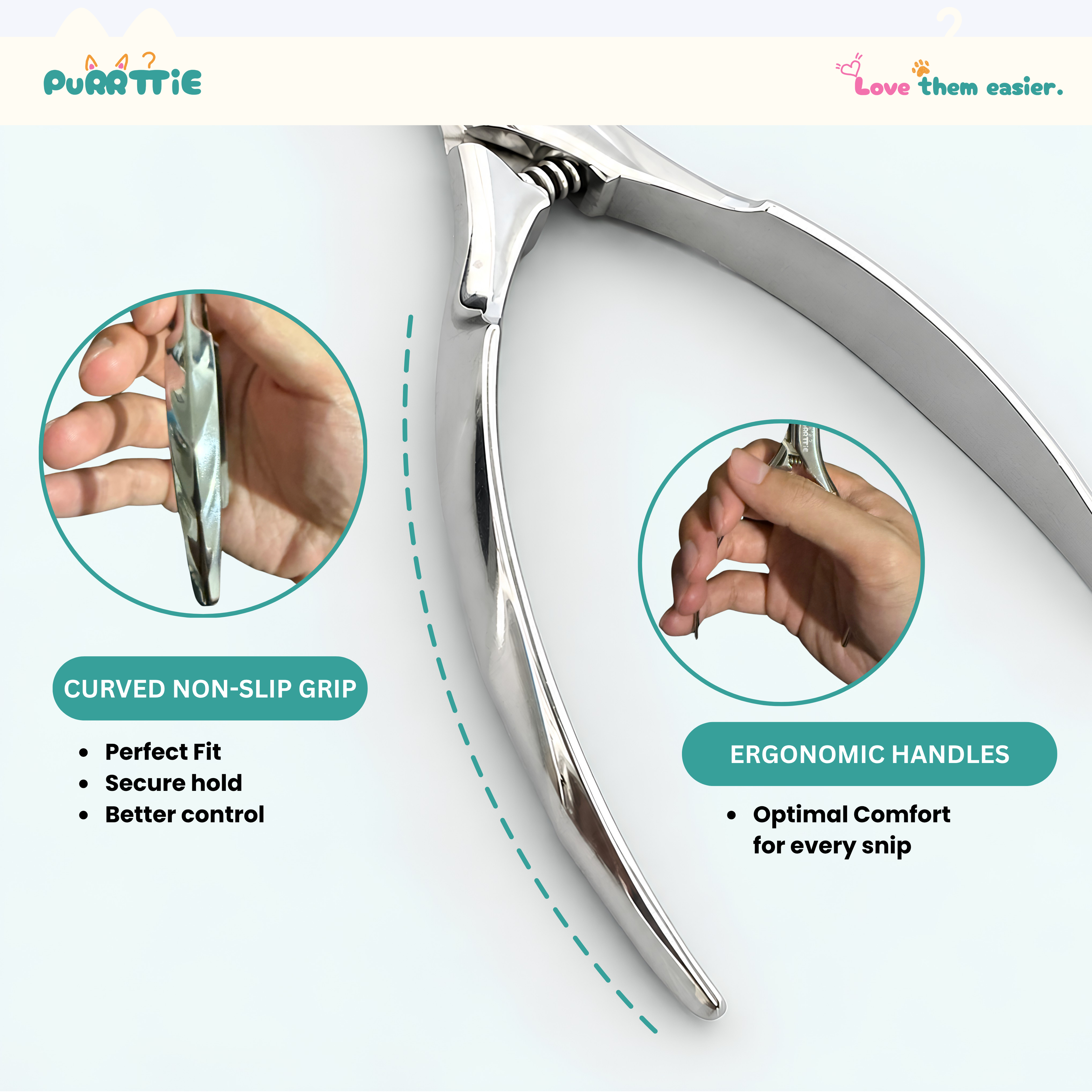 Full Stainless Steel Cat Nail Clipper