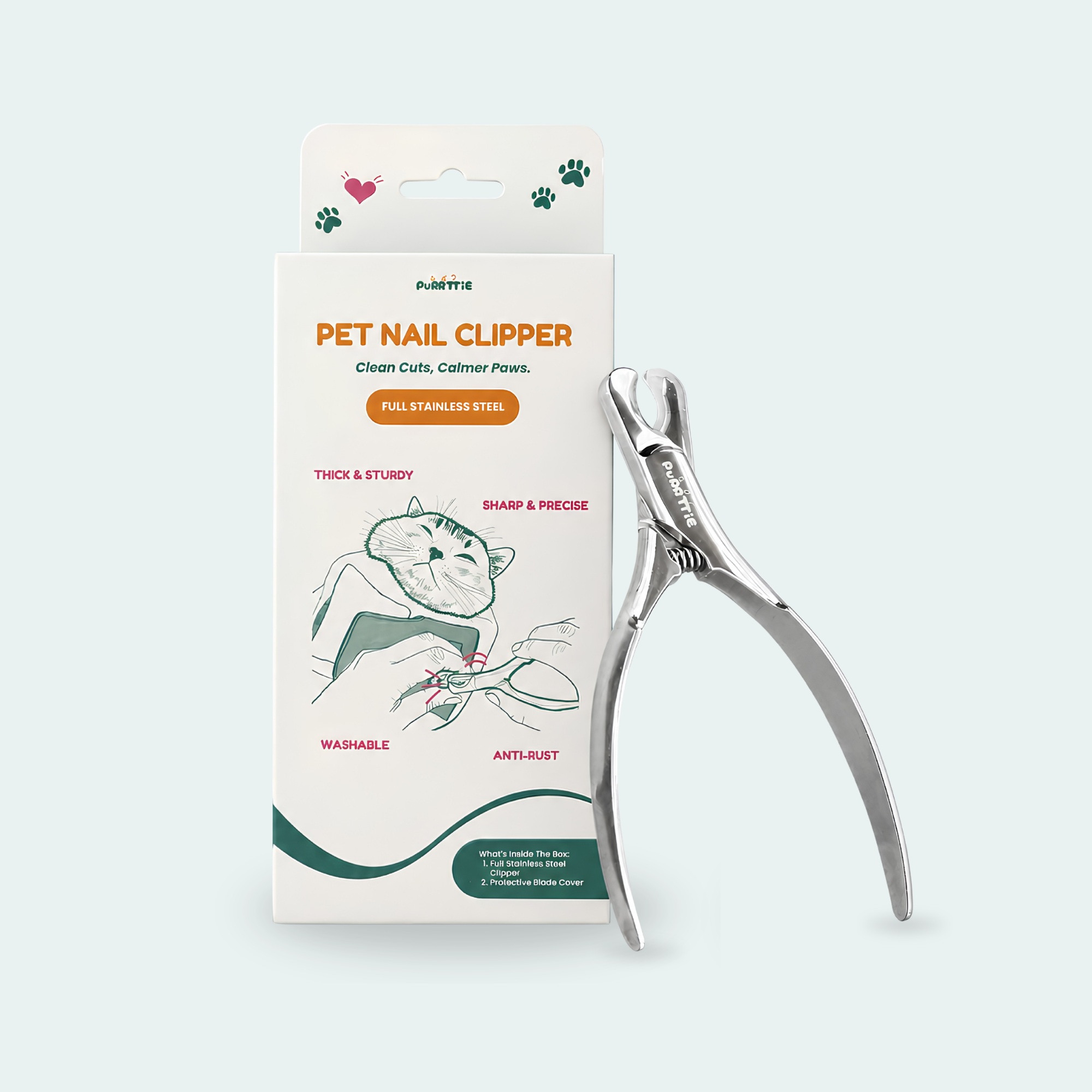 Full Stainless Steel Cat Nail Clipper